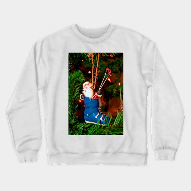 Father Christmas Santa Claus Xmas Tree Decoration Crewneck Sweatshirt by AndyEvansPhotos